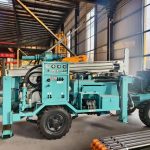 Trailer type water well drilling rig